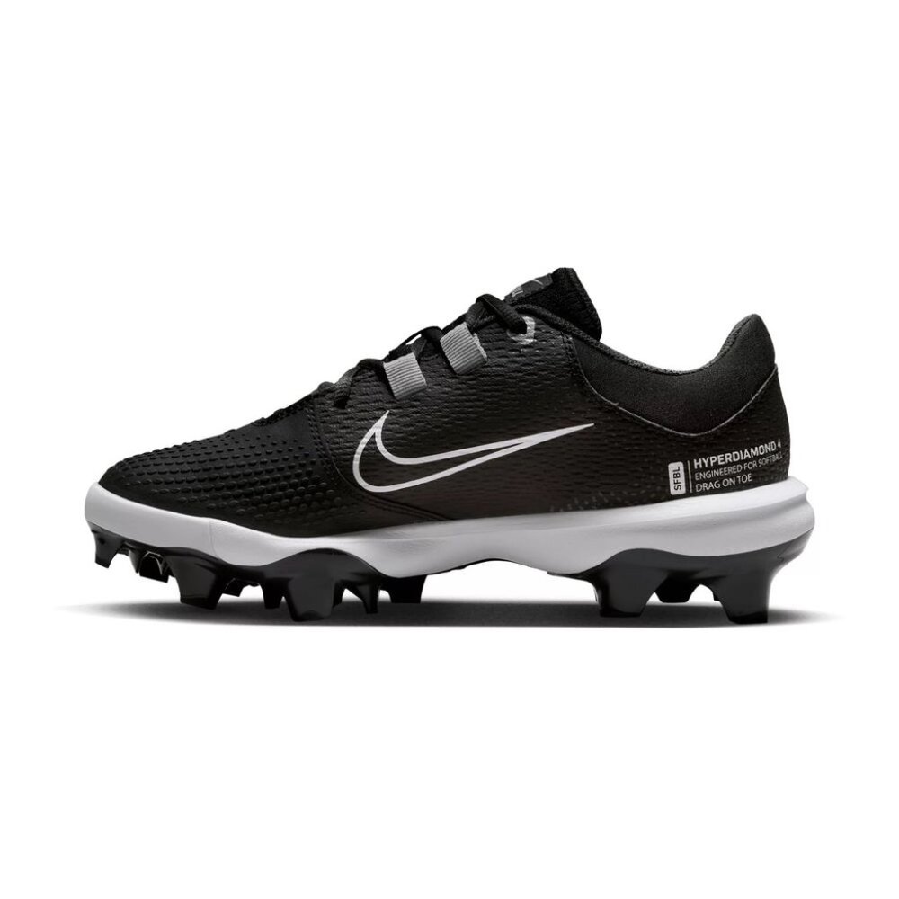 Women's Nike Hyper Diamond 4 Pro MCS 'Black White' DC8990-010  Softball Cleats - Picture 5 of 7